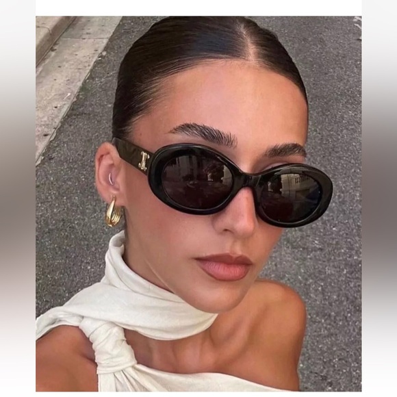 Celine Triomphe Oval Sunglasses In Acetate - NIB - Picture 11 of 13